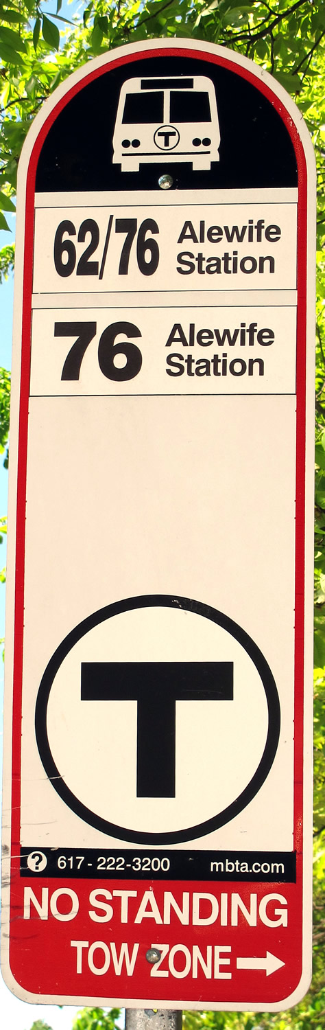 Bus 62/76 sign