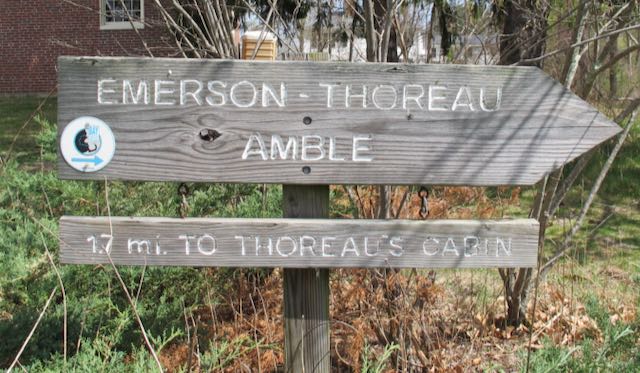 Emerson-Thoreau Amble Trail sign