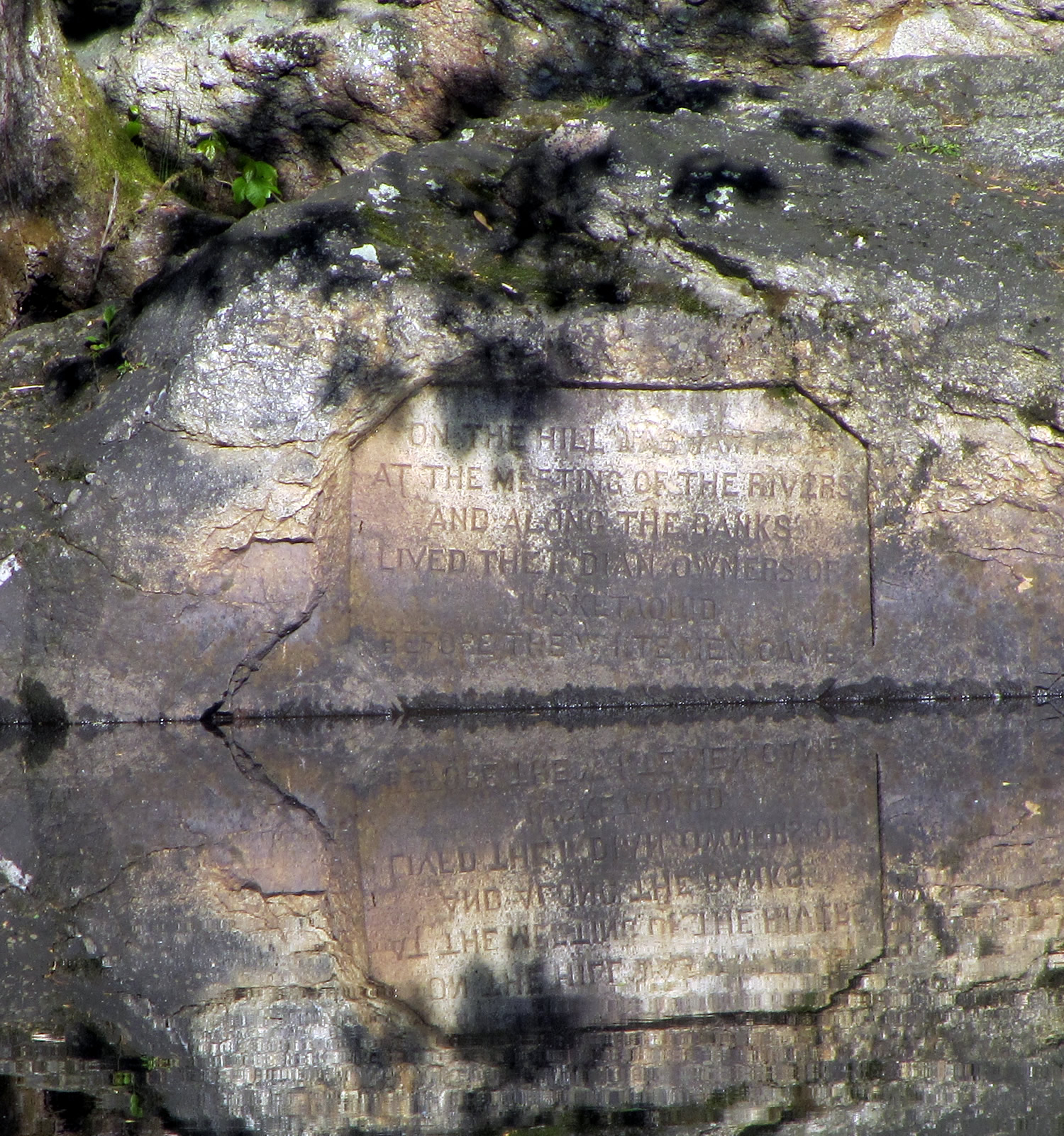 Inscription on Egg Rock