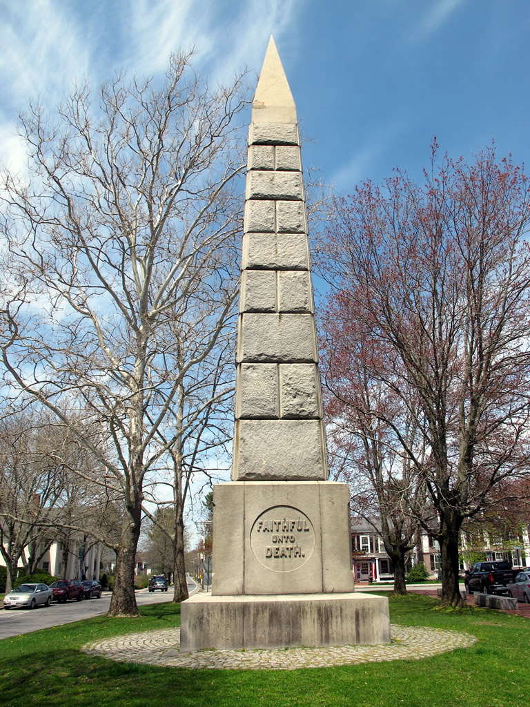 Civil War Monument in Monument Square, Concord MA