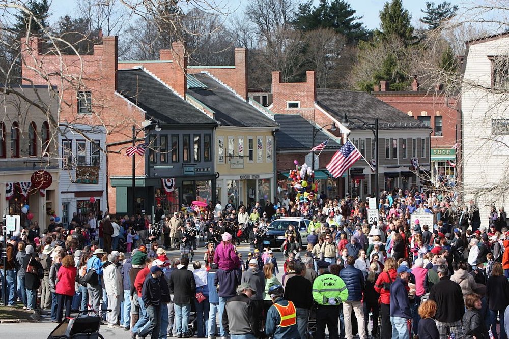 Patriots Day parade in Concord