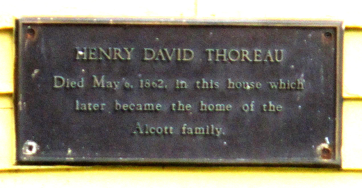 Plaque on Thoreau-Alcott House